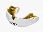 Капа OPRO Power-Fit Single Series White/Gold фото